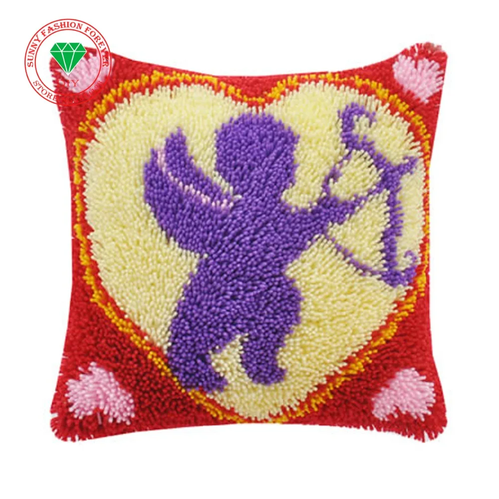 Cross Stitch Cushion Kits Diy Pillowcase embroidery Yarn Embroidery