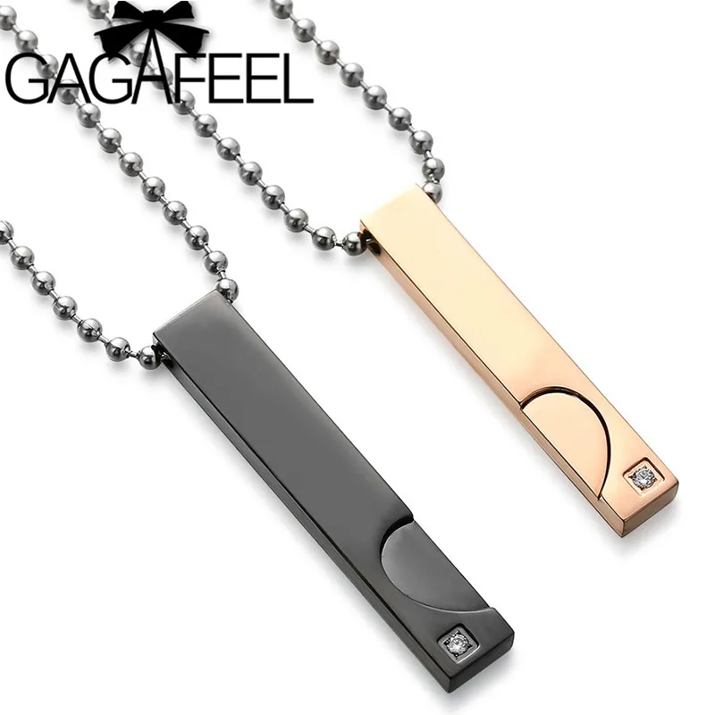 

GAGAFEEL Personalized Engraved Names Necklaces DIY Men Women Jewelry Stainless Steel Army Military Card Tags Special Design Gift