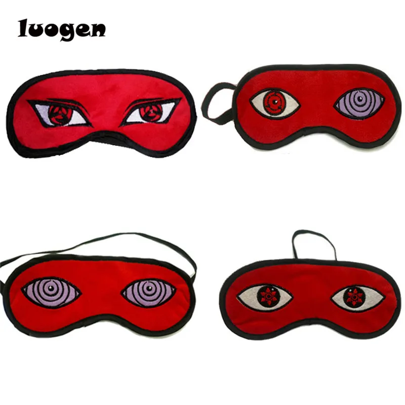 273 Anime Naruto Cosplay Prop Uchiha Madara Sharingan Luz Cubierta Máscara Ojo Cubierta Dormir Máscara Con Los Ojos Vendado Gafas Ojo Ciego