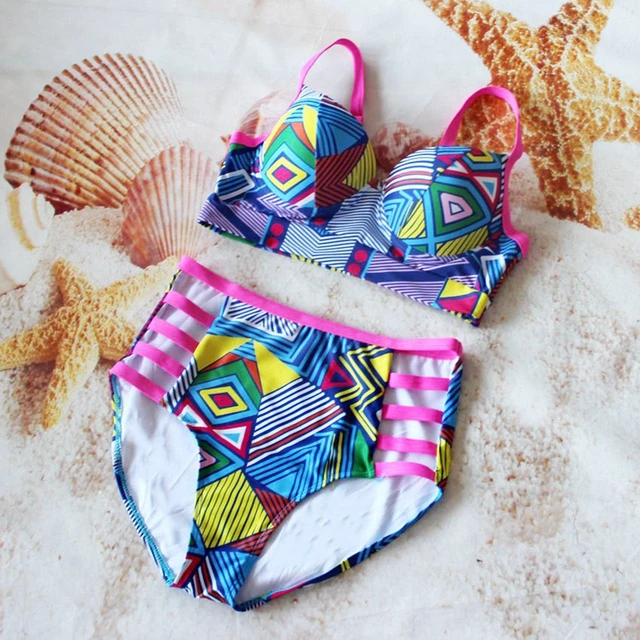 2017 nouvelle impression Super grande taille Bikinis grande taille Sexy