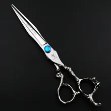 7 pulgadas tijeras profesionales para mascotas dog grooming tijeras de corte de tijeras de peluquero del salón de peluquería estilo mango en forma de dragón