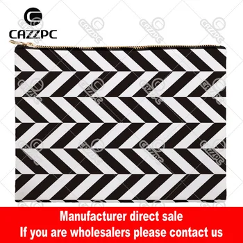 

Herringbone Pattern Ceramic Tiles Canvas Pattern Print Cosmetic Bag Makeup Pouch Wristlet Hand Bag