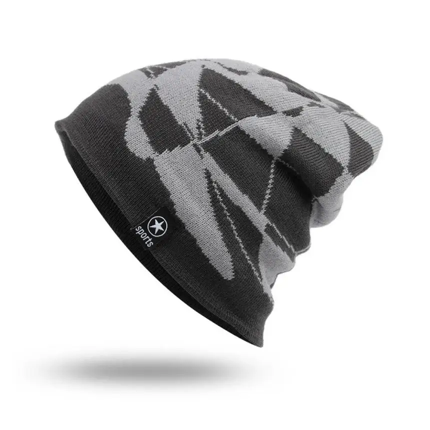 

Men Women's Caps Winter Outdoor  single board skating and skiing knitted Beanies Warm Caps Hats