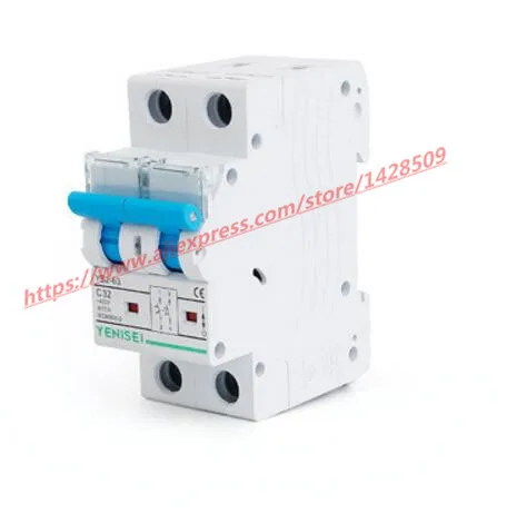 

MCB mini 2P miniature thermal circuit breaker High Breaking 63A 400V 6kv