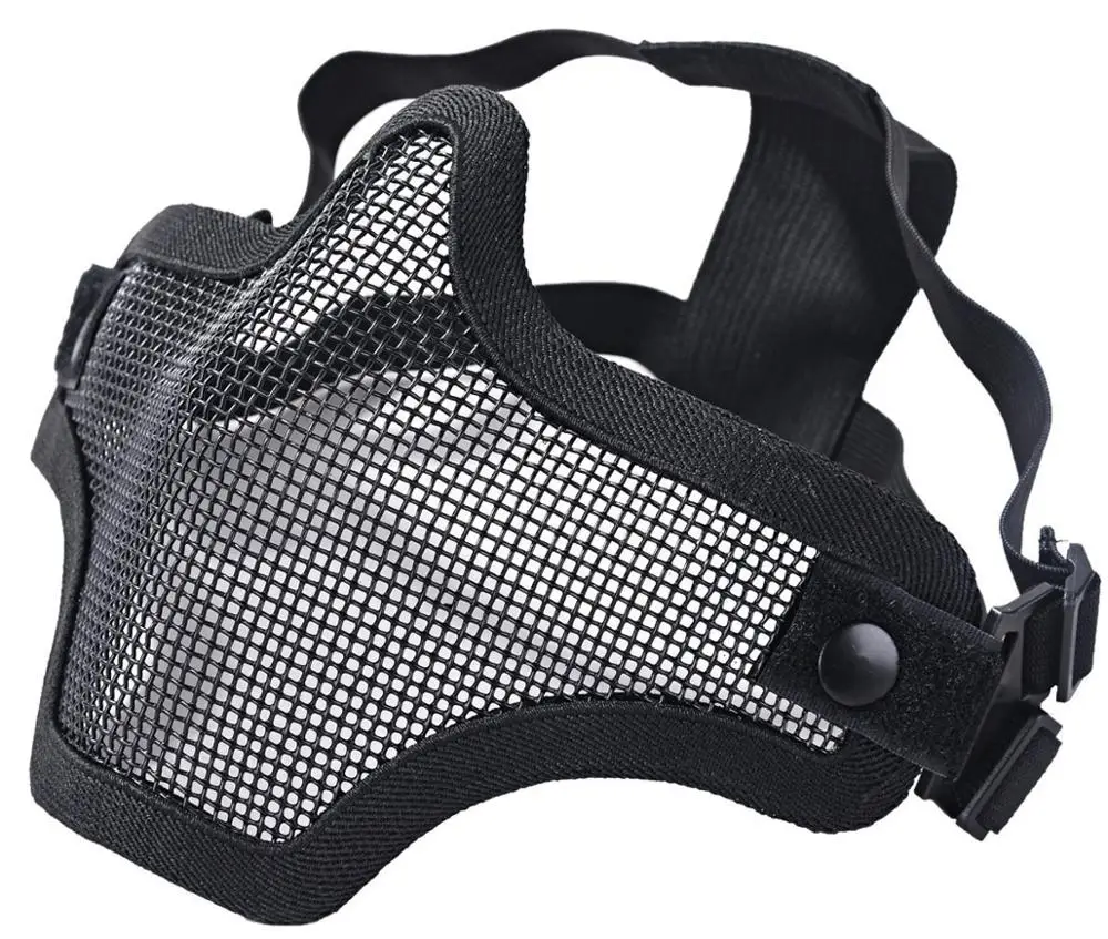

Tactical Airsoft Mask Steel Metal Mesh Lower Half Face Camouflage Mask