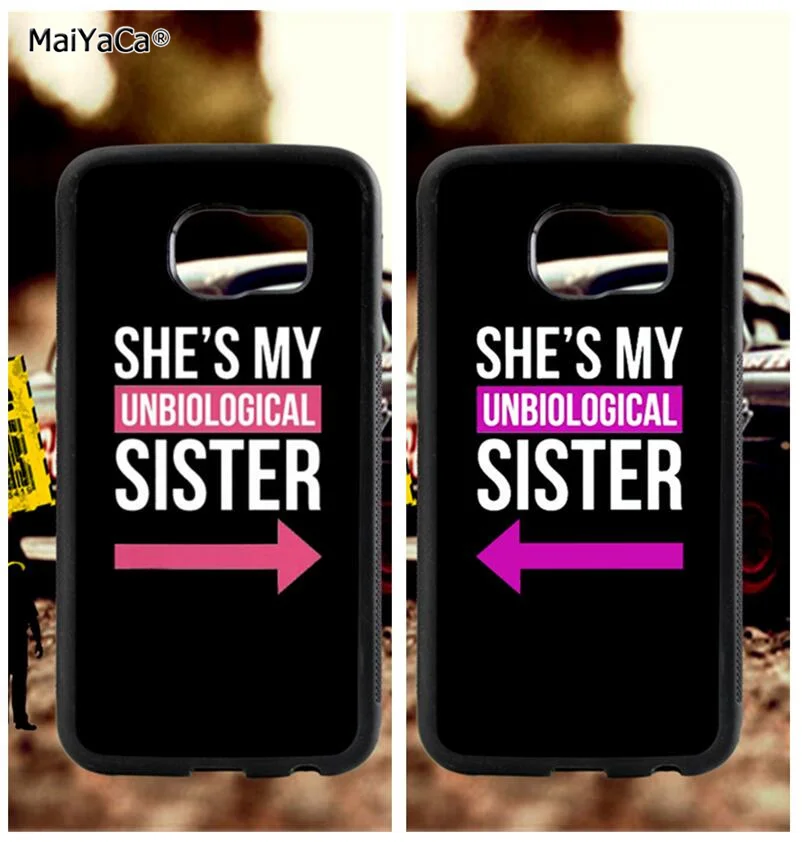 she is my sister BFF best friends soft cases for samsung s5 s6 s6edge