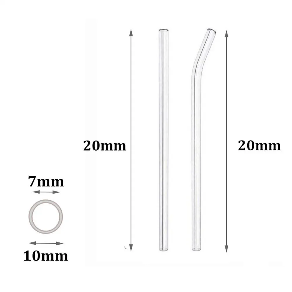 Glass Reusable Smoothie Drinking Straws05