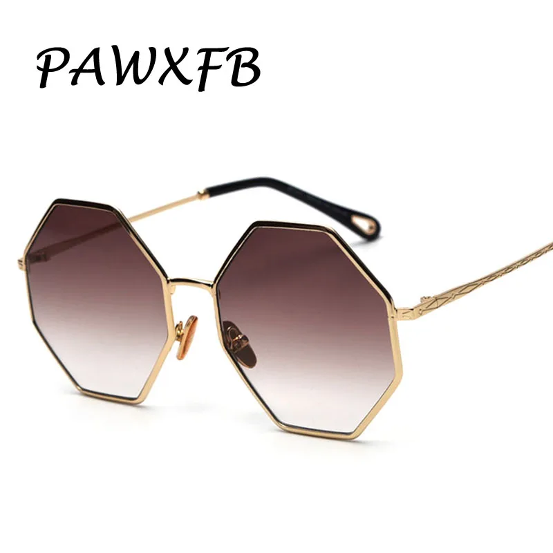 PAWXFB Роскошные Восьмиугольные солнцезащитные очки для женщин и мужчин