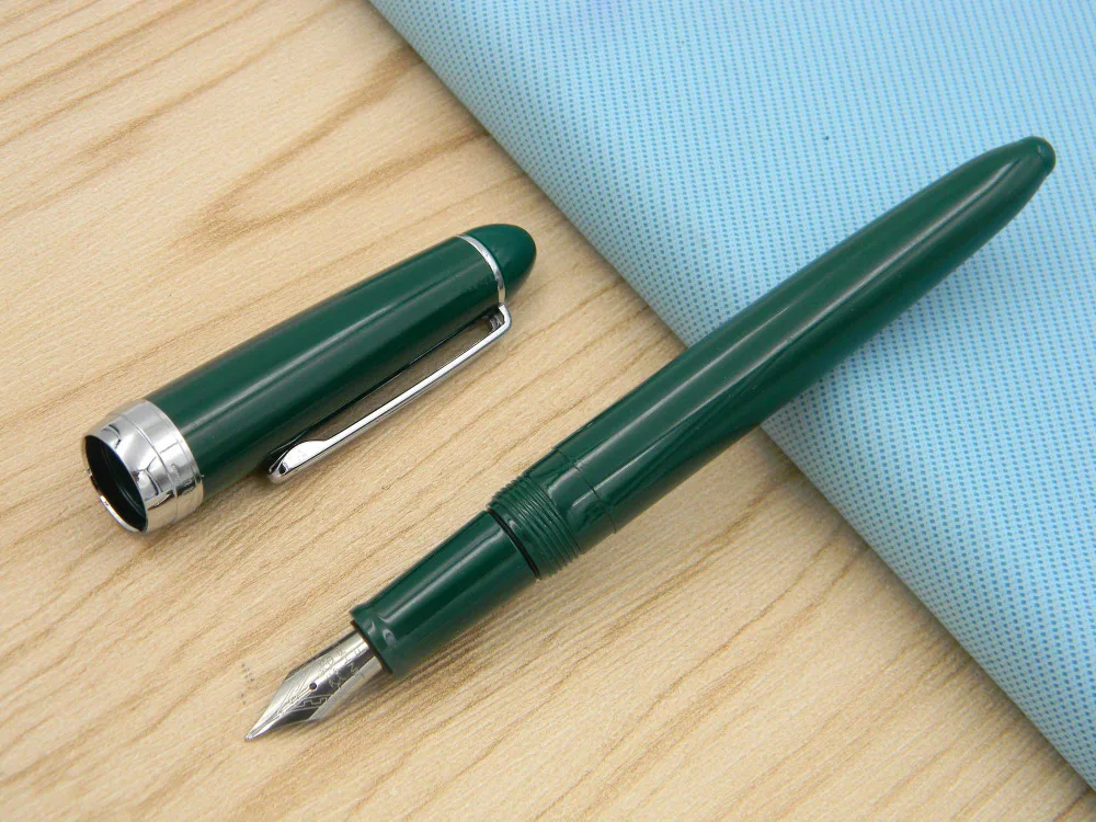 Style classic simple Turn the pen cover Blackish green Plastic JINHAO