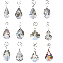 H& D 1 шт. хрустальные призмы Suncatcher фэн-шуй орнамент кулон капля КРИСТАЛЛ Suncatcher освещение люстра Призма