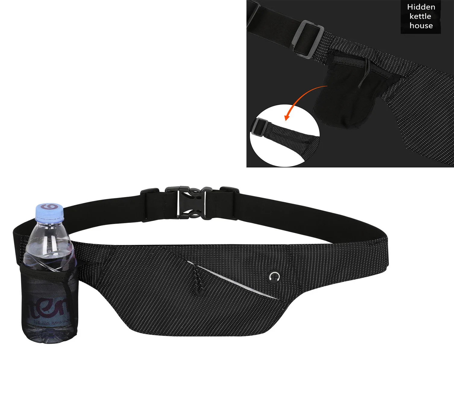 

6.5 inch Universal Waterproof Sport Running Gym Belt Waist pouch hiden bottle key Bags For iPhone Xs max 8 7 huawei xiaomi Case