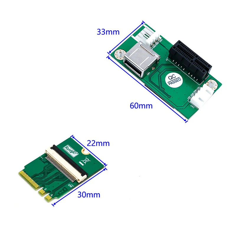 NGFF(M.2) ключ A E к PCI-E Express X1+ USB Riser Card с высокоскоростным FPC кабелем