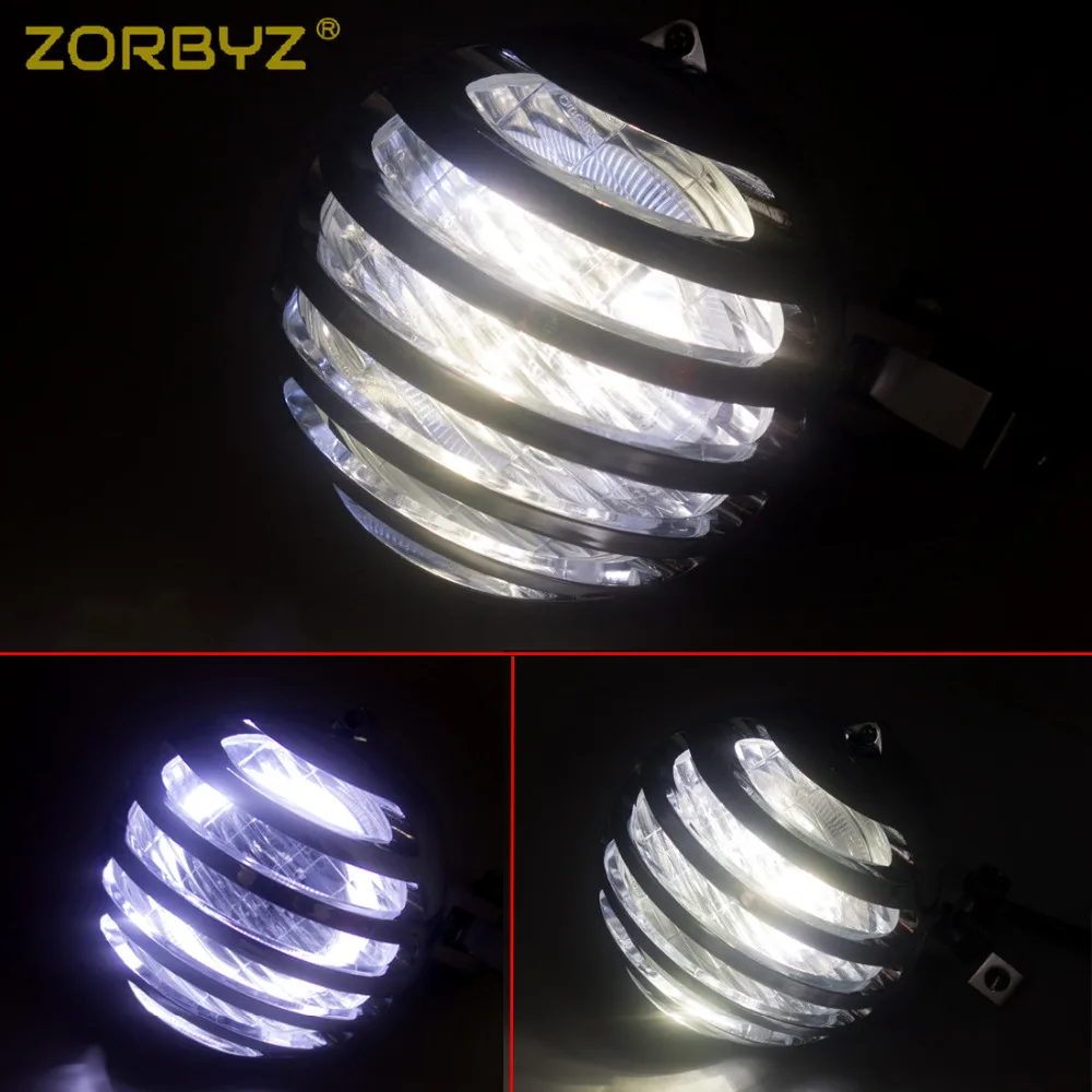 ZORBYZ Новый хромированный гриль LED Bullet фара белый ангельские глазки свет подходит