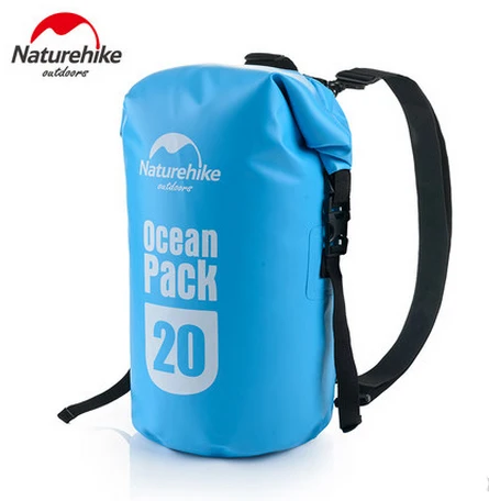 Naturehike на открытом воздухе Водонепроницаемый Спортивные сумки 20L 30L 500D океан Водонепроницаемый рафтинг мешок уплотнения FS15M020-J FS16M020-S FS16M030-L - Цвет: BLUE 20L BACKPACK