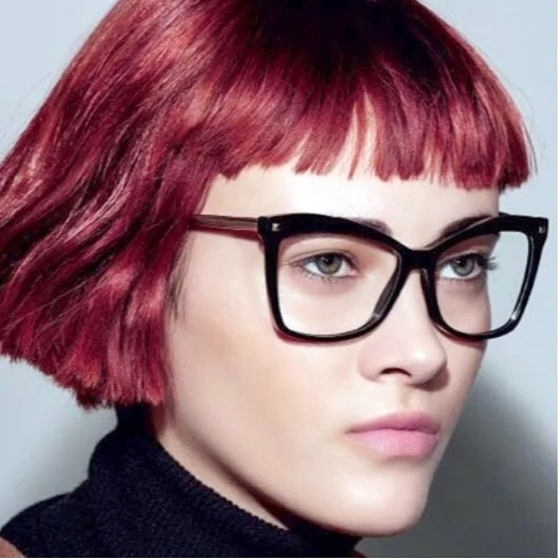 

Fashion Women Anti Blue Light Glasses Frames Butterfly Eyewear RX Optical Retro Eyeglasses Myopia Spectacles Oversize Clear Lens