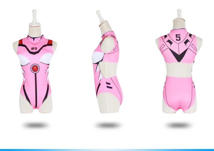 Cosplay&Ware [4]Sexy Anime Evangelion Eva Swimwear Backless Swimsuit One Piece Cosplay Costumes Sukumizu Asuka Ayanami Mari -Cosplay&Ware anime Shop