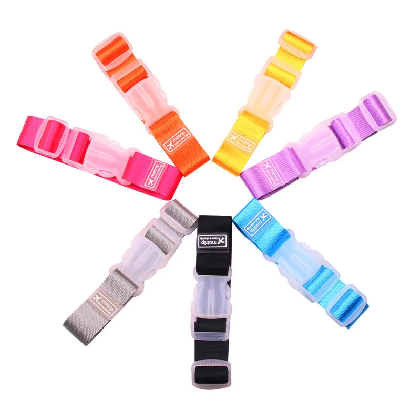 7Colour Portable Adjustable Travel Accessories Buckle Button Security Parts Suitcase Bag Hanger Luggage Strap Aircraft Supplies