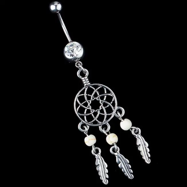 2017 модный пирсинг в пупок из хирургической стали с белыми кристаллами украшение