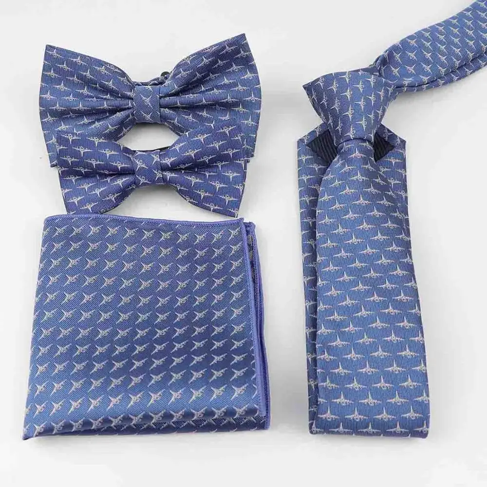 Полиэстер мужские дизайнерские обтягивающие, в полоску платок носовой платок бабочка галстук-бабочка галстук комплект Наряд для родителей и ребенка в партии - Цвет: 3