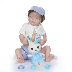 Кудрявые волосы Bebe Кукла reborn completa силикон 55 см настоящий живой для новорожденных, для девочек куклы игрушки для детей подарок bebe Этническая