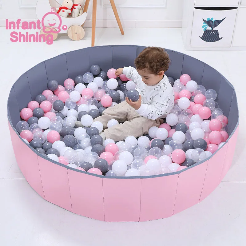 Блестящий мяч для младенцев диаметр бассейна 120 см/47 дюймов складной бассейн с шариками игрушечный манеж моющийся Противоскользящий забор подарок для детей