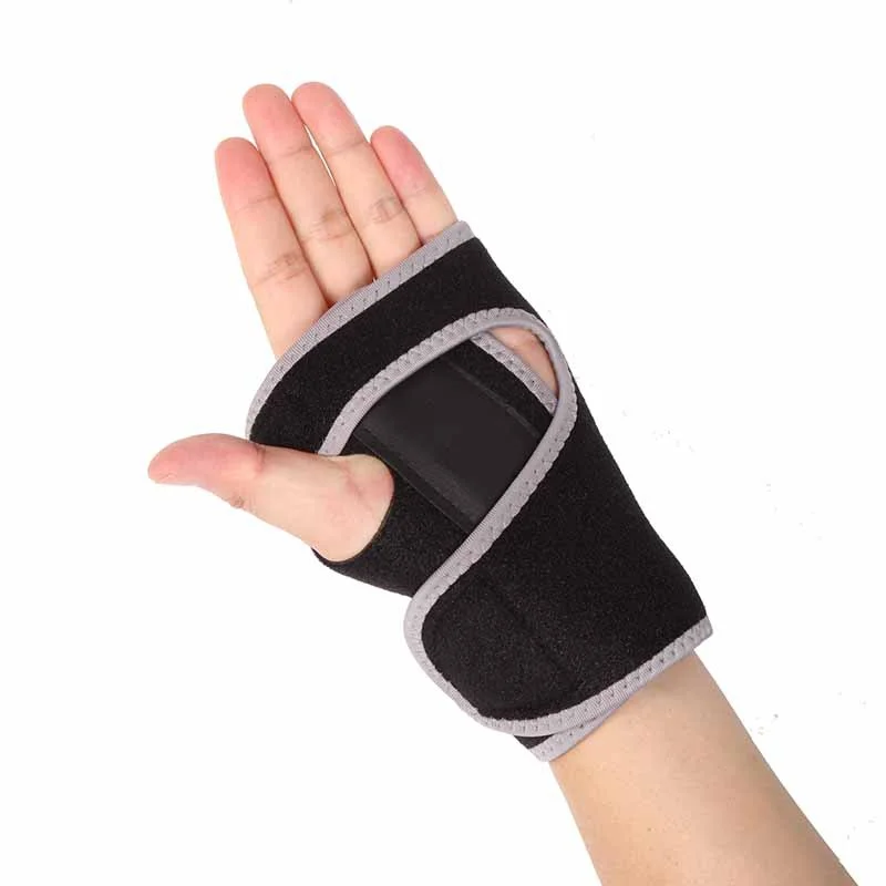 Палец шина карпальный туннельный синдром защита обертывание тренажерный зал спортивный бандаж ортопедический фиксатор для рук поддержка запястья - Цвет: Black Gray