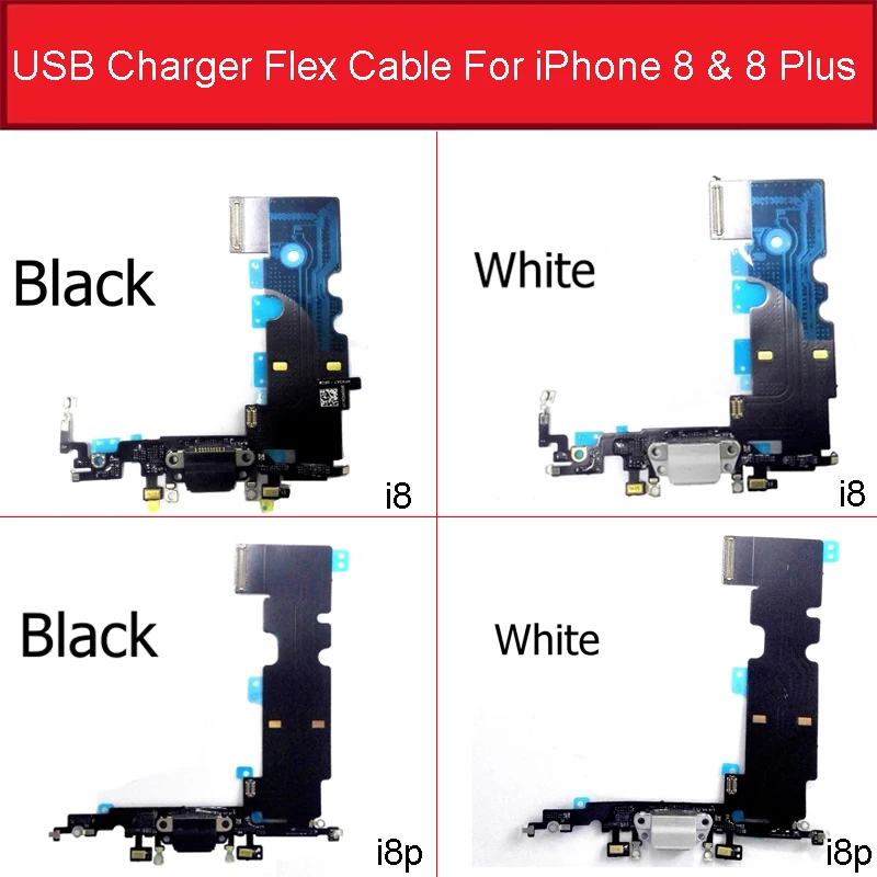 

USB Charger Connector Flex Cable For iPhone 8 Plus 8plus Headphone Audio Jack Charger Port Dock Connector With Mic Flex Cable