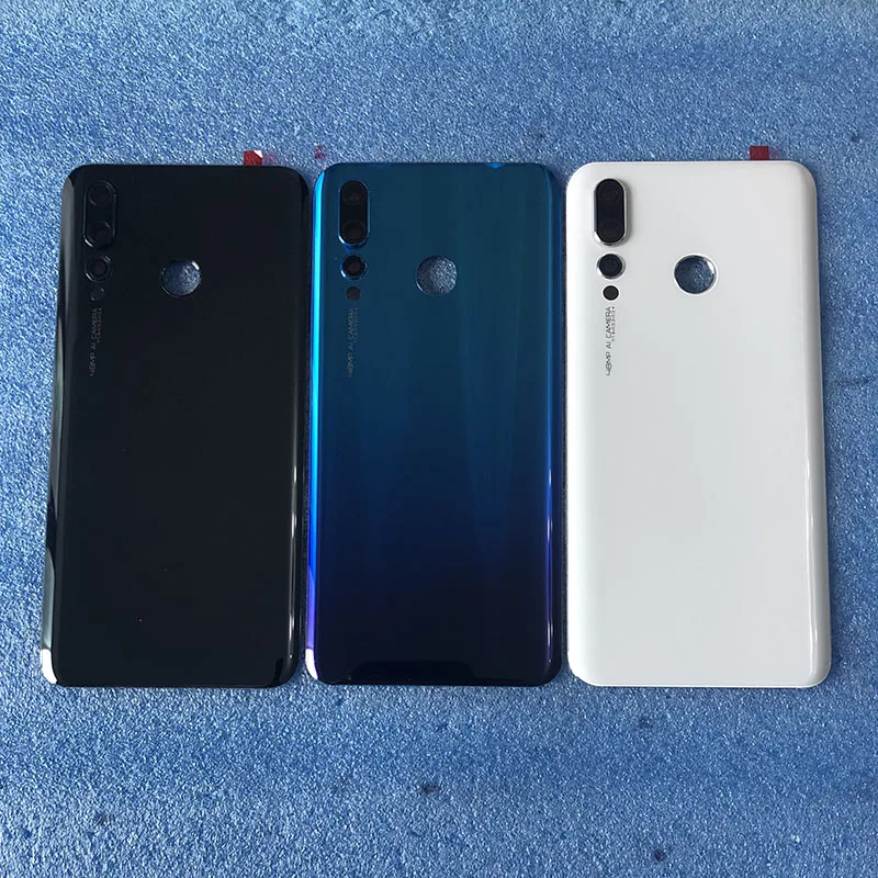 

Original Axisinternational For 6.4" Huawei Nova 4 Glass Back Battery Cover+Glass Lens+Fringerprint Frame+Camera Frame+Sticker