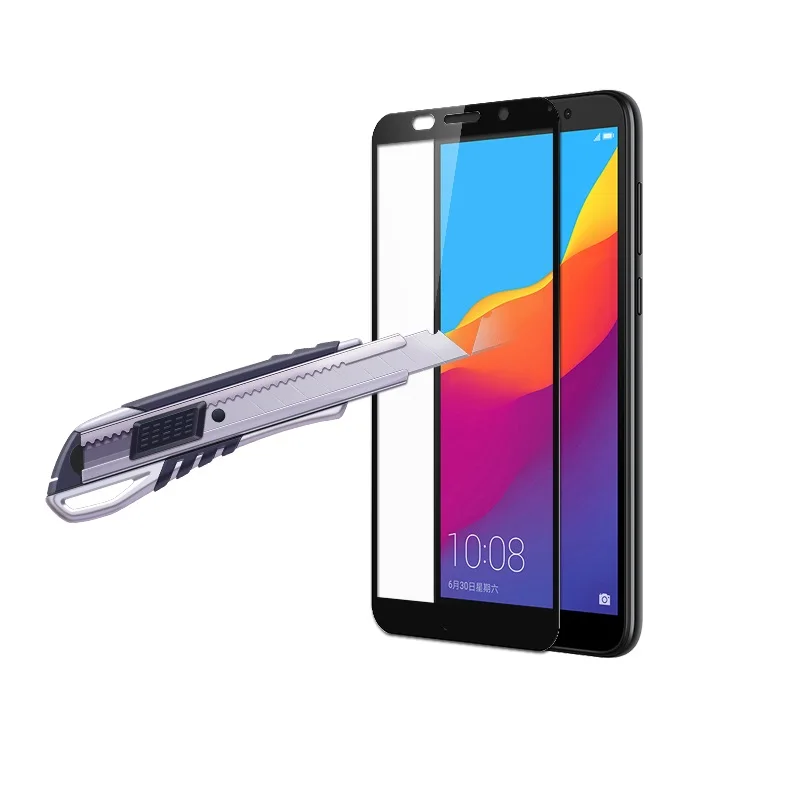 Закаленное стекло с полным покрытием для Huawei Honor 7S 2 шт. защитная пленка экрана