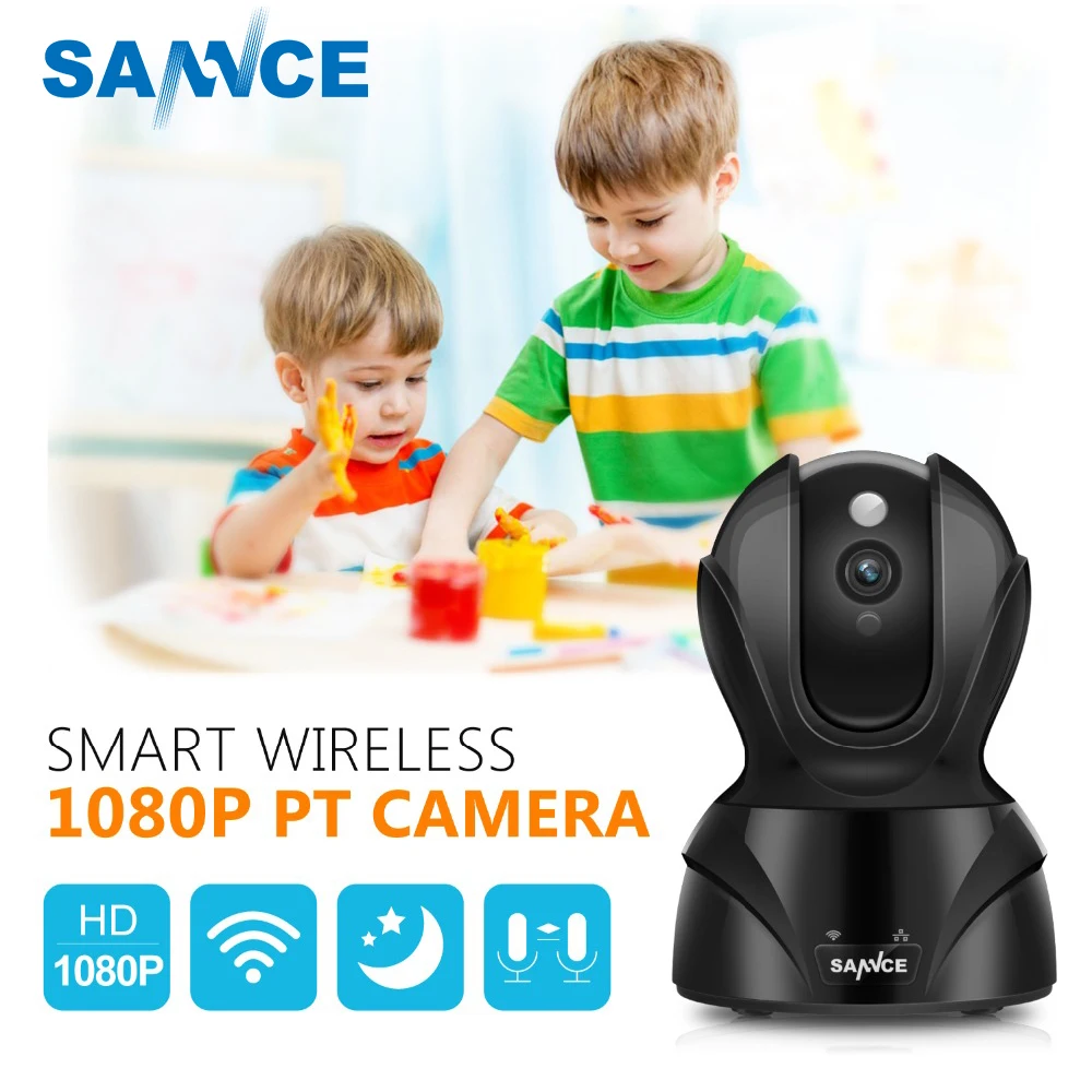 

SANNCE WiFi IP Camera 1080P CCTV Security Camera Night Vision Infrared Two Way Audio 2MP Baby Camera Monitor Wireless Cam