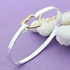 Bracelet rétro classique en argent Sterling 925 pour femmes, bijou de bonne qualité, couleur or, cœur ► Photo 1/4