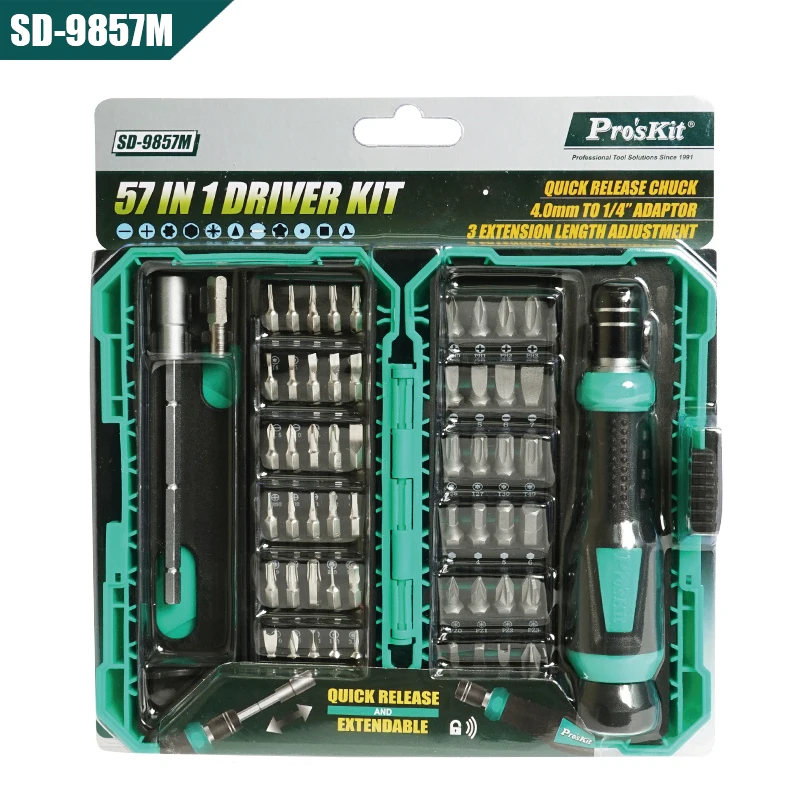 Набор отверток Pro'sKit SD 9857M прецизионные отвертки с прорезями Шестигранник