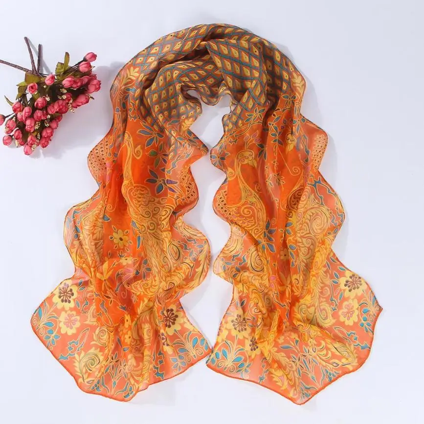 JAYCOSIN шарф Для женщин богатый Цвет Для женщин s павлин шаблон мягкая шаль из шелка и шифона Обёрточная бумага шарфы для дамы j18