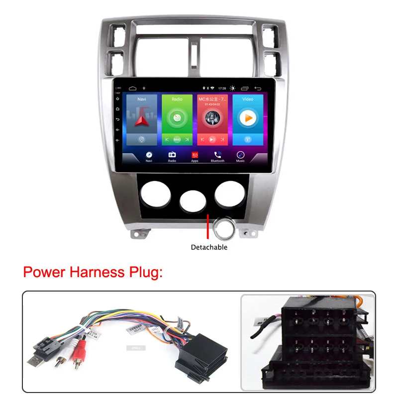 Excellent Full Touch Car Android 8.1 Radio Player For HYUNDAI Tucson IX35 2006 Vehicle GPS Navigation Video Multimedia Built In Bluetooth 2