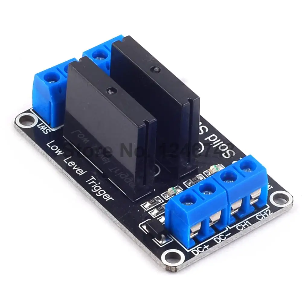1PCS 2 Channel 5V DC Relay Module Solid State Low Level AVR DSP for Arduino
