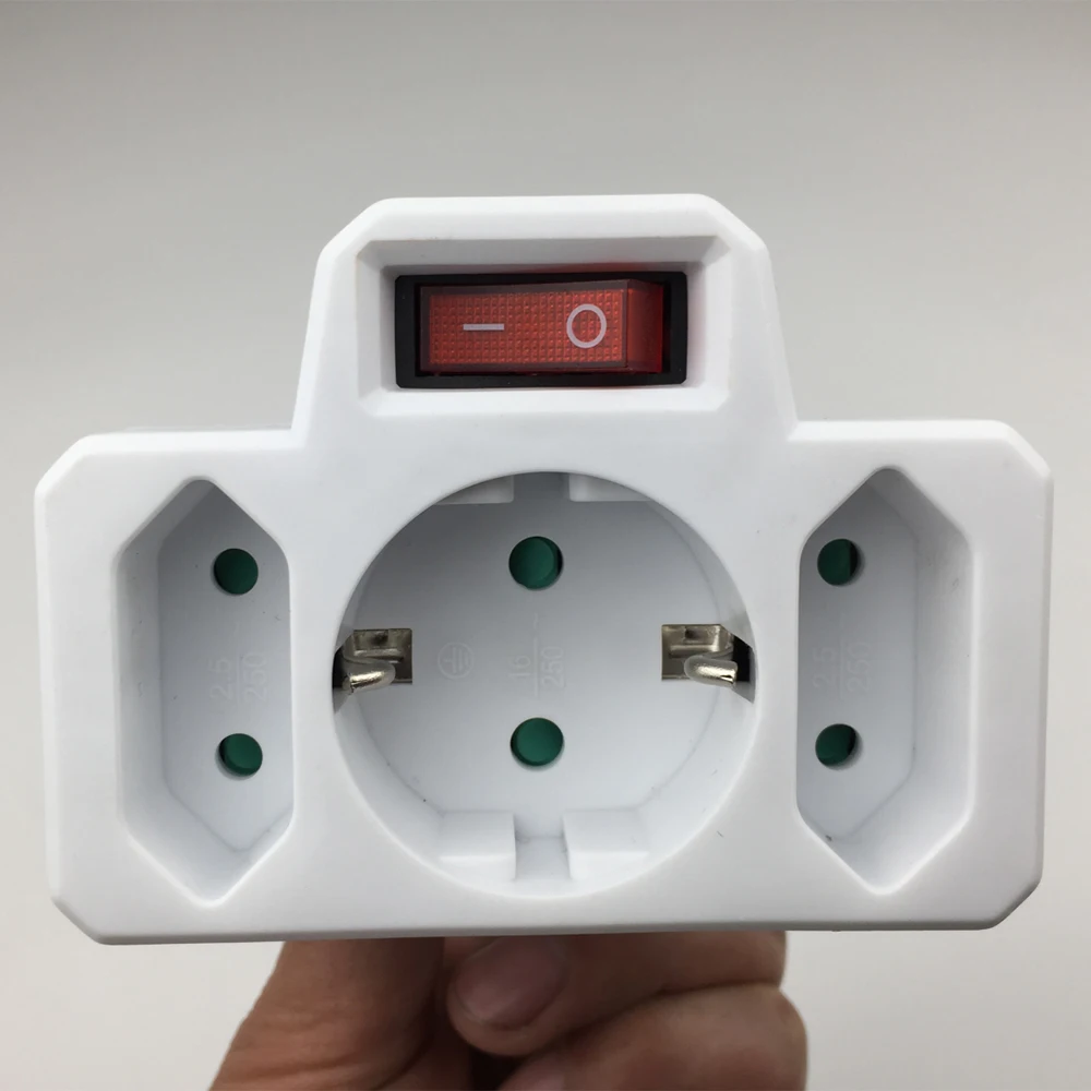 

German Standard Converter Conversion EU plug Socket European Regulation Extension Socket Power Converter 16 A 250 V High Quality