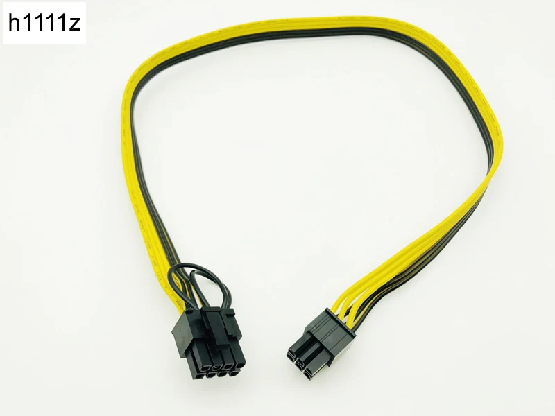 50CM Riser Cable 6Pin to 8Pin (6+2) Cable Server Power Conversion Board Graphic Card Power Cable 18AWG Splitter for BTC Mining