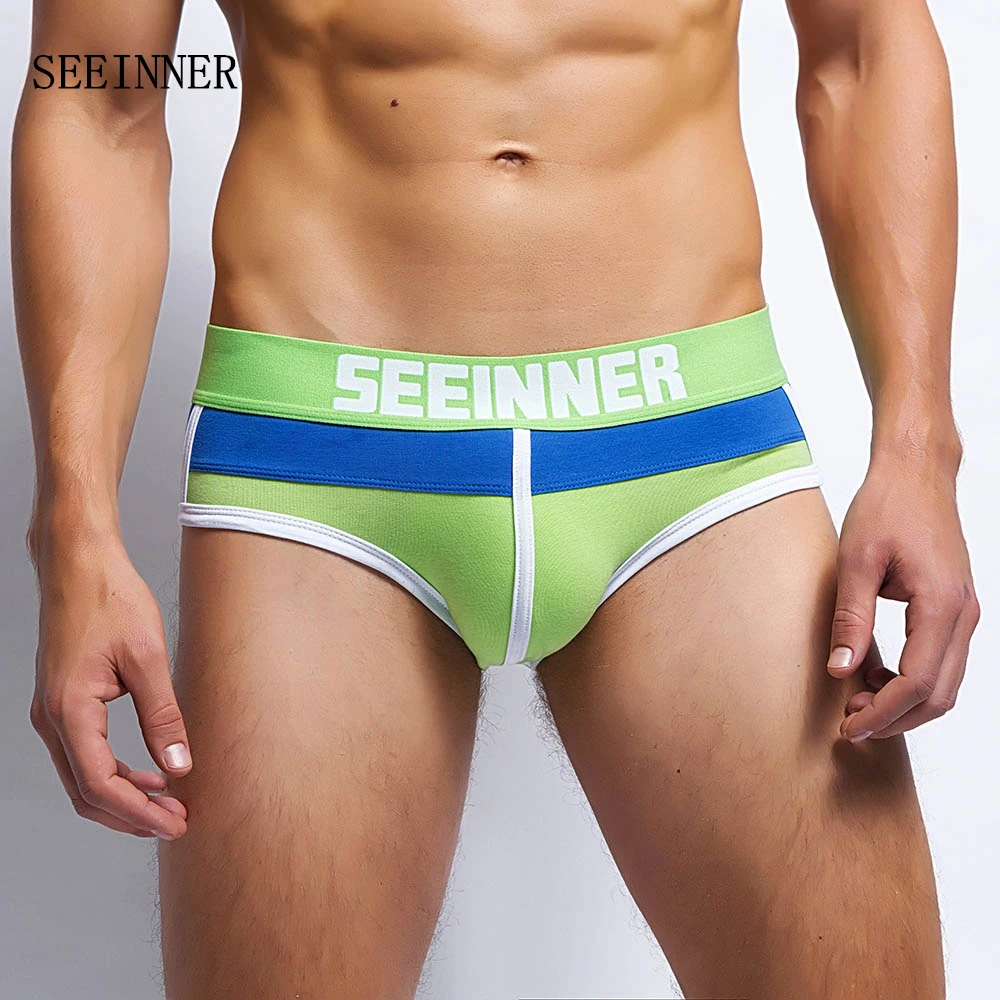 4 PACK Seeinner marca Slip calzoncillos hombre Gay Hombre Ropa interior