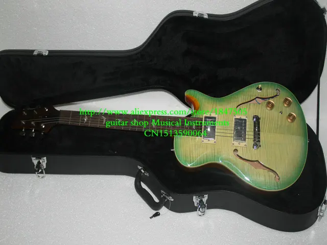 Best price at $351 Cheap new arrival + factory custom shop half hollow jazz electric guitar signature guitar