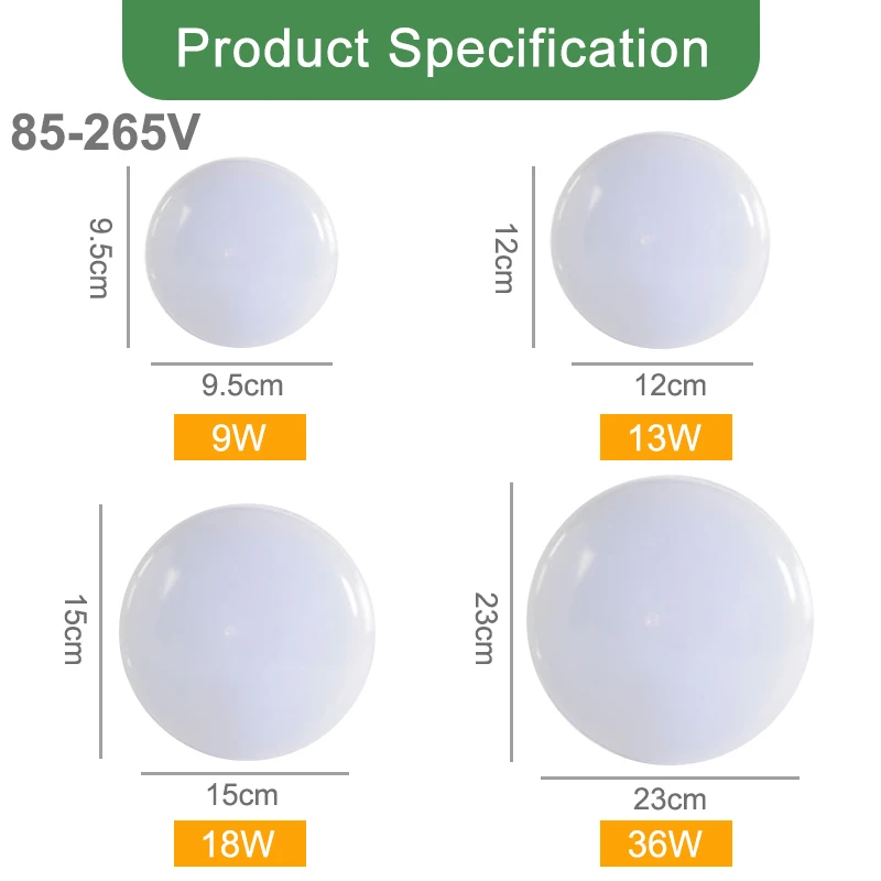 =(K) = светодиодный панельный светильник 18 Вт 24 Вт 36 Вт 48 Вт светодиодный потолочный светильник AC85-265V круглый потолочный светильник декоративный светильник для дома