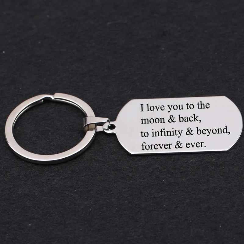 Брелок с гравировкой I Love You To The Moon & Back Infinity Beyond Fovever Ever Lovers|Индивидуальные Брелоки|