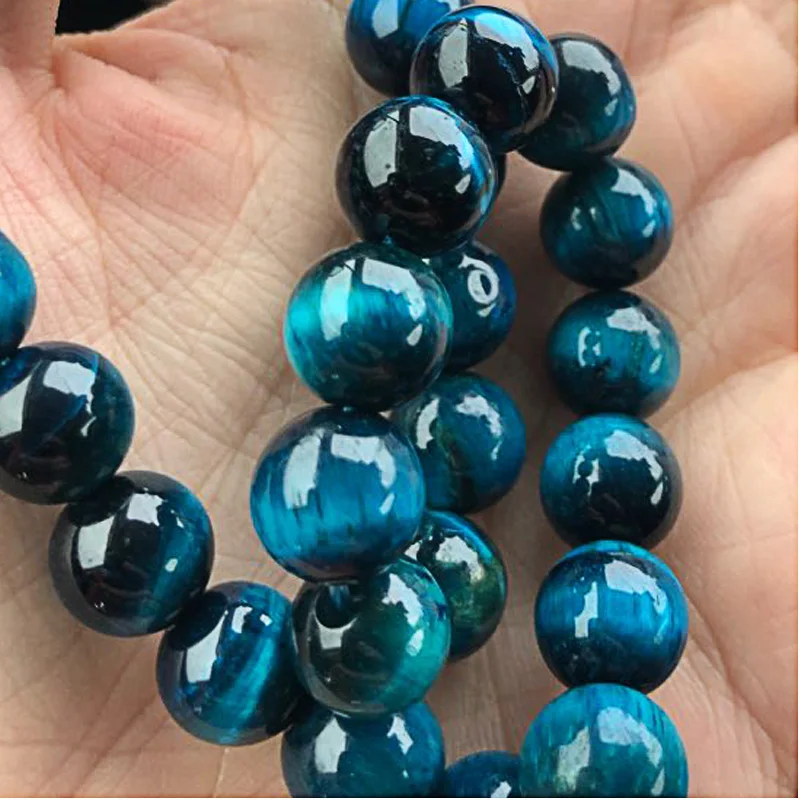FLTMRH натуральный камень голубой циркон тигровый глаз круглые бусины 4 6 8 10 12 мм DIY браслет ожерелье для изготовления ювелирных изделий