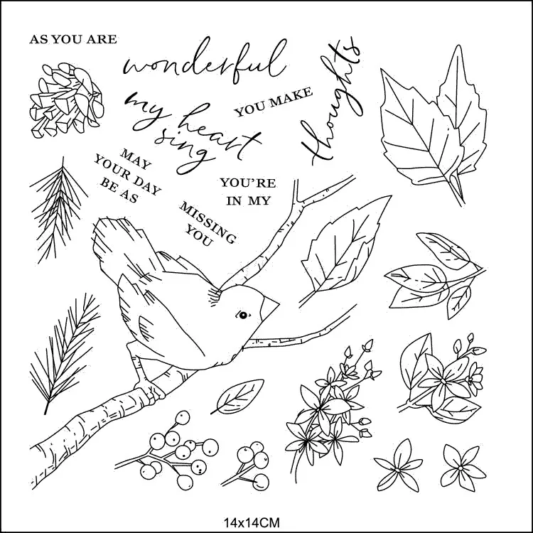 

bird/Transparent Clear Stamps for DIY Scrapbooking/Card Making/Kids Christmas Fun Decoration Supplies