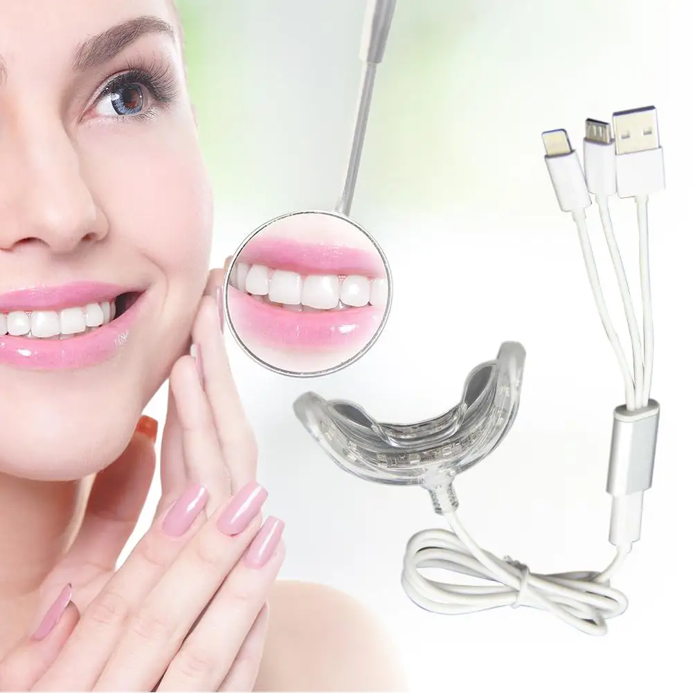 Portable Smart LED Teeth Whitening Device 3 USB Ports For Android IOS ...