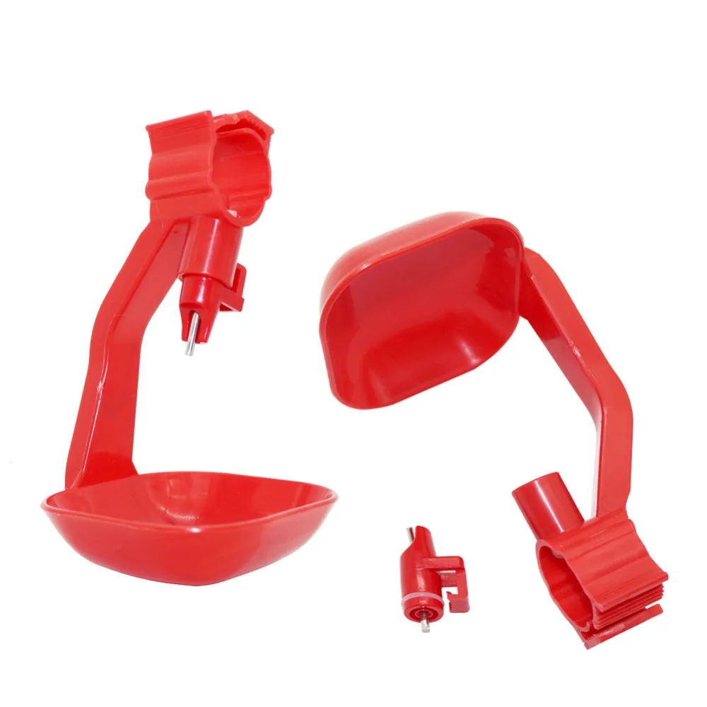 Poultry Hanging Cup Drinking Fountains Birds Coop Feed Poultry Water Drinking Cups 25mm Tube Diameter Chicken Water Bowl Nipple