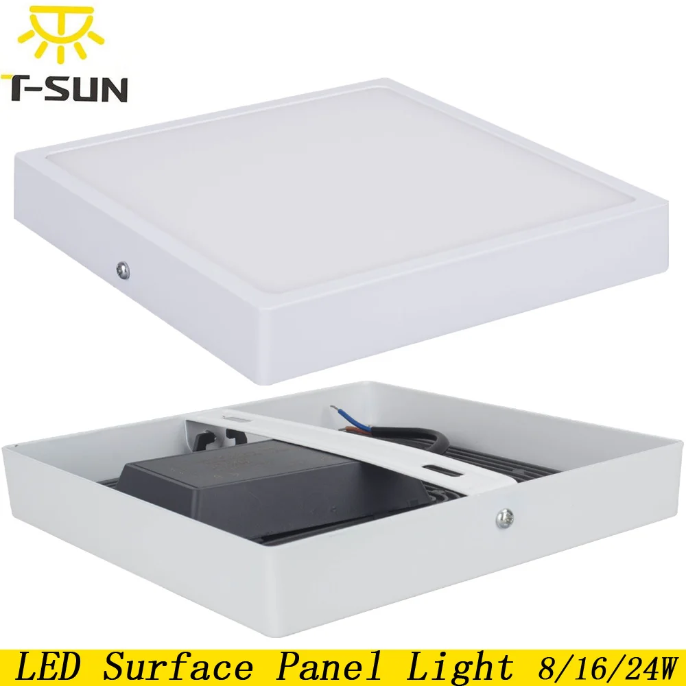 

T-SUNRISE Surface mounted 8W 16W 24W led downlight panel light 4014SMD Ceiling hallway Down lamp AC 85-265V