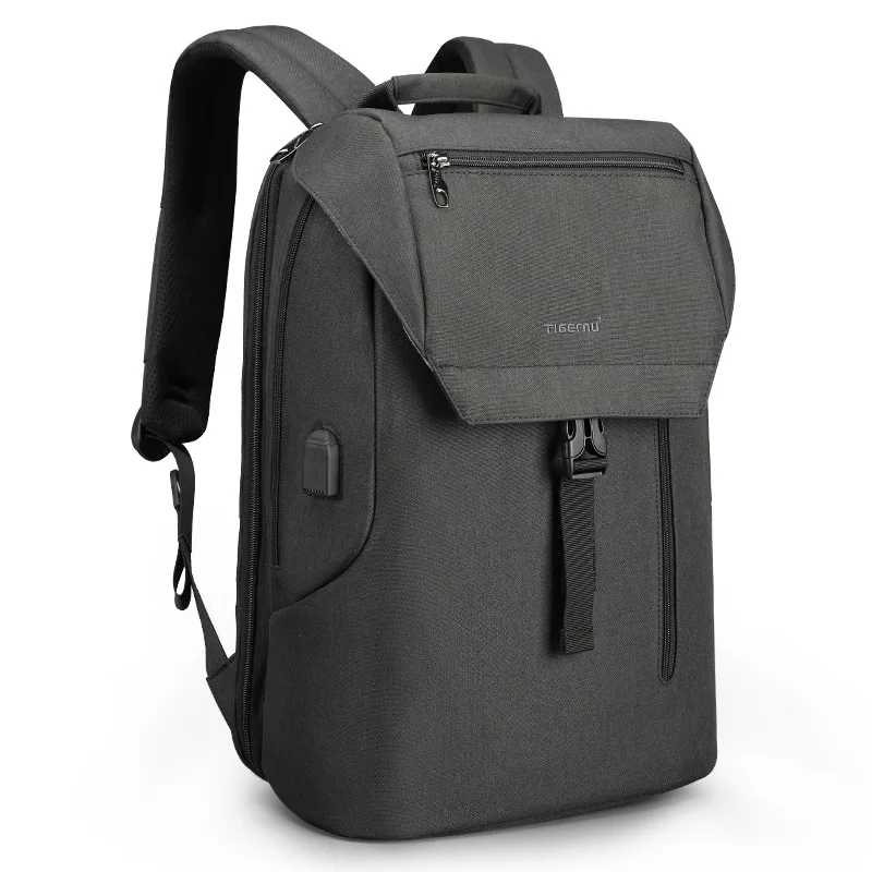 Tigernu Новое поступление мужской рюкзак с клапаном 15,6 дюймов Противоугонный ноутбук мужские рюкзаки зарядка через USB классный школьный рюкзак для мальчиков - Цвет: Model A