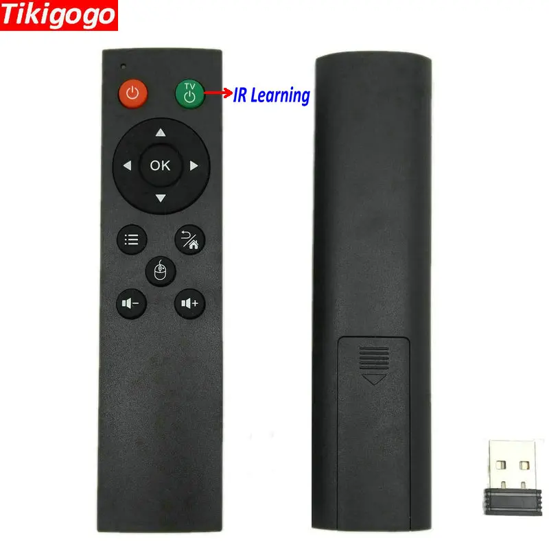 Пульт дистанционного управления Tikigogo 2 4G Air Mouse 1 IR Learning key для android smart tv box проектора