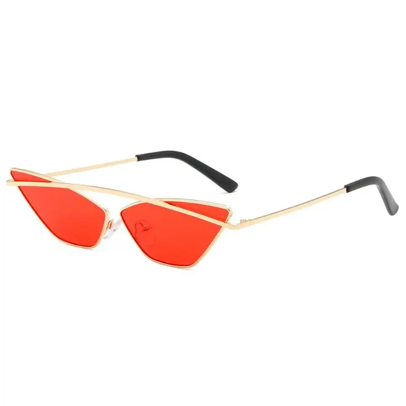 Винтажные маленькие узкие солнцезащитные очки кошачий глаз, женские трендовые стильные женские солнцезащитные очки в стиле ретро Cateye, женские очки