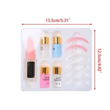 Ramadan Festival GiftsPro Eyelash Lash Eyelashes Wave Curling Perming Curler Rod Glue Perm Kit Set recommend women beauty eyelash curling perming curler perm kit false eyelash maquiagem wave lotion eye rod glue sets